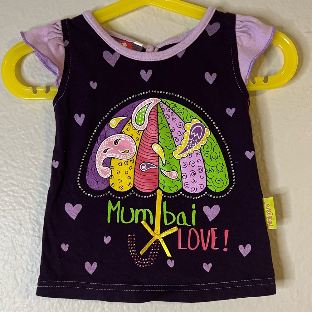 Hooligans Out of India 1-2y Mumbai Love Tee